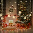 thumbnail image 6 of Tyidzon 11.5 Ft LED Christmas Lights, Snowflake Curtain String Lights Battery Operated for Bedroom Patio Room Garden Party Home Xmas Decor Indoor Outdoor Christmas Tree Decorations, 6 of 6