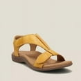 thumbnail image 3 of Sandalias de estilo romano de talla grande europeas y americanas, sandalias de playa informales planas para mujer, 3 of 5
