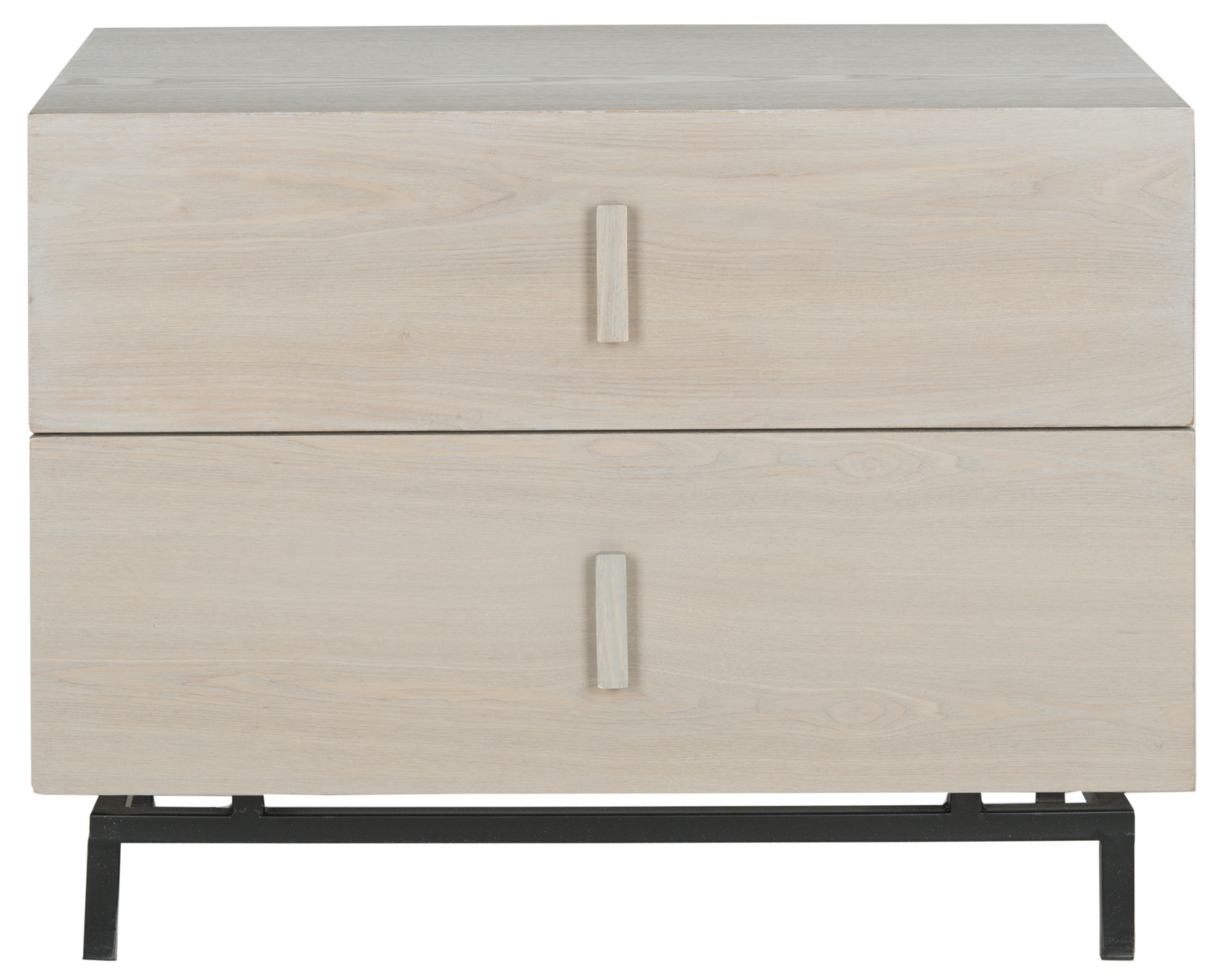 SAFAVIEH Herschel Scandinavian Lacquer 2-Drawer Cabinet, Grey
