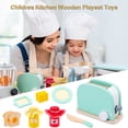 thumbnail image 2 of Wooden Kitchen Playset Toy Bread Maker Simulation Appliance For Kids Pretend Cooking, Role Playing Educational Learning Tool With Utensils, 2 of 8