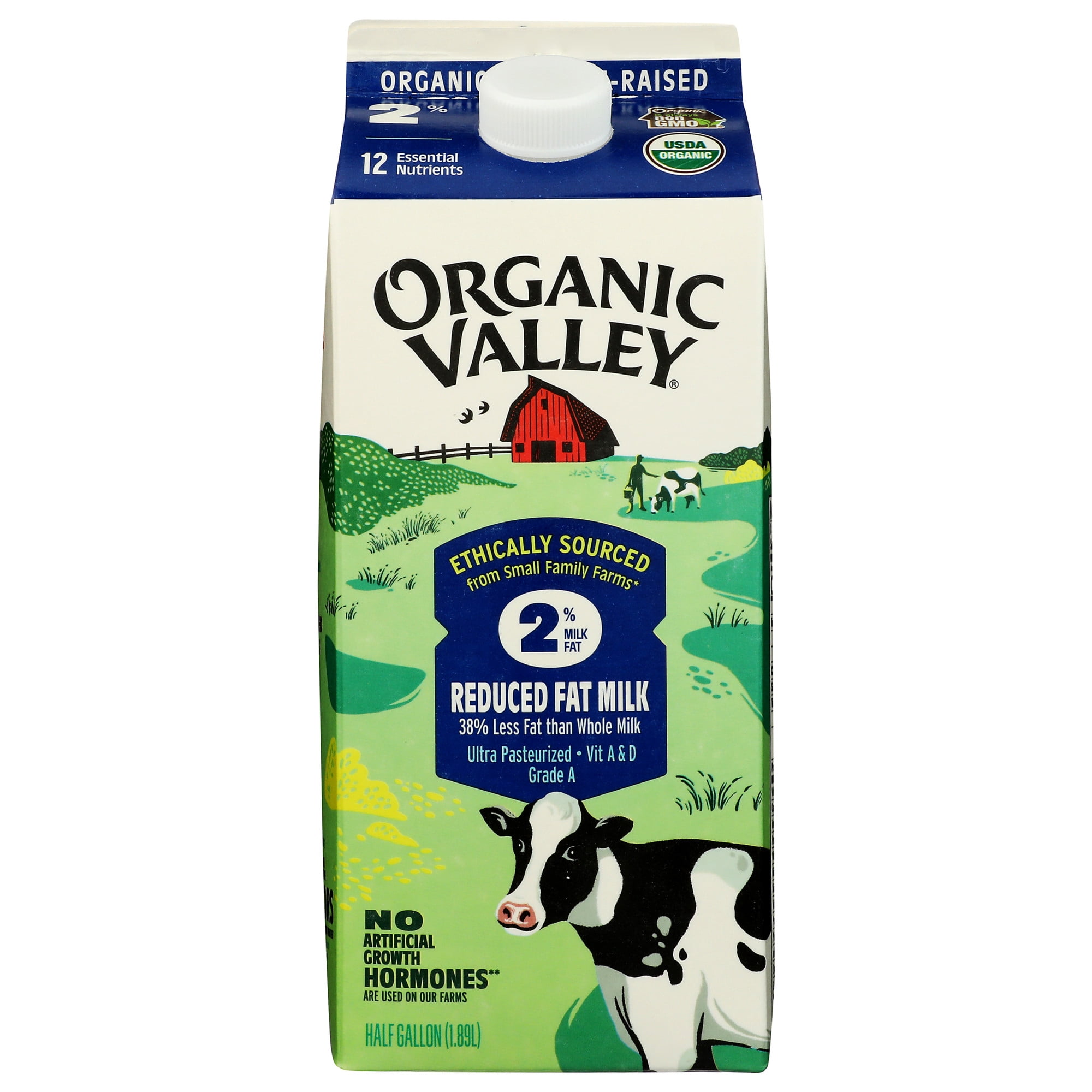 Organic Valley Organic 2% Reduced Fat Milk, Half Gallon, 64 fl oz
