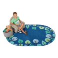 thumbnail image 2 of Kaplan Early Learning Company Kaplan® Tranquil Trees Carpets - 4' x 6' Oval - Blue, 2 of 5