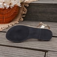 thumbnail image 4 of ShiShine Womens Flat Sandals Dressy Cute Summer Metallic Sparkly Open Toe Slides Vacation Beach Ankle Strap Sandals, 4 of 9