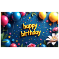 thumbnail image 1 of Birthday Party Backdrop Banner for Celebration Festive Background Decorations Colorful Happy Birthday Supplies Photography Props Event Decor, 1 of 4