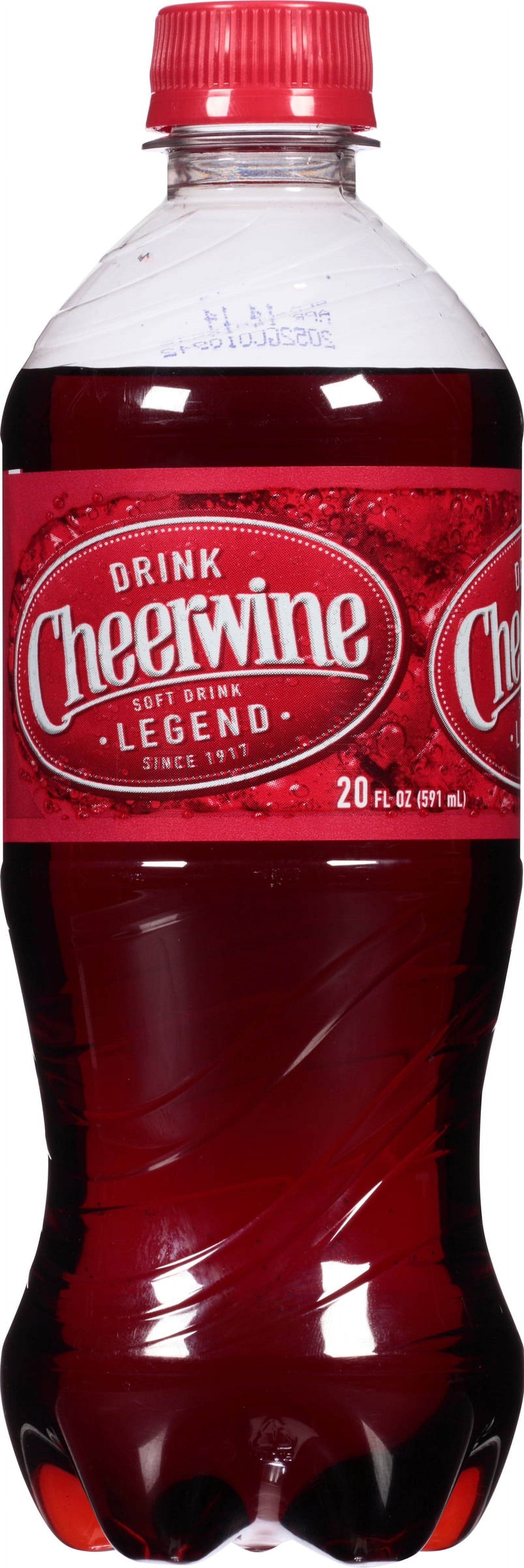 (5 pack) Cheerwine Legend Soda, 20 fl oz, Naturally Flavored Soft Drink