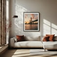 thumbnail image 2 of Sunset from DUMBO 03 - Brooklyn New York Photography Bridge Cityscape Sunset Architecture Skyline Black Framed Wall Art Print 11 x 14 inches, 2 of 4