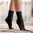 thumbnail image 6 of 4 Pairs Liner Socks Lightweight Hiking Liners Calf Sweat Absorption Warm Socks for Women Men Adult, 6 of 6