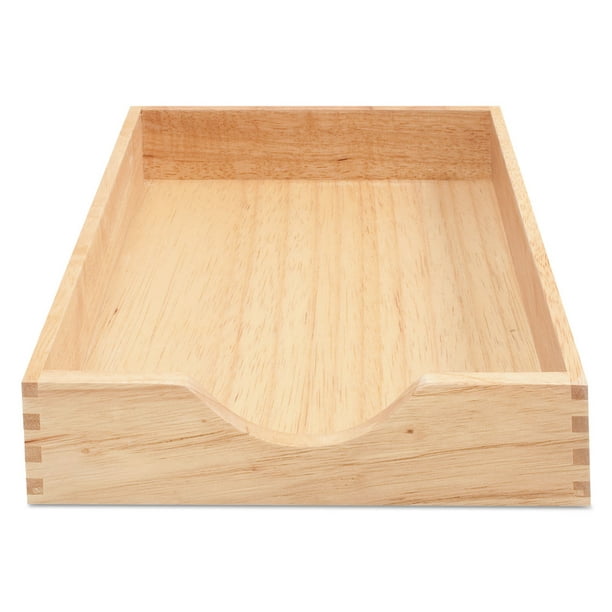 Carver Hardwood Letter Stackable Desk, Wood Stacking Desk Trays