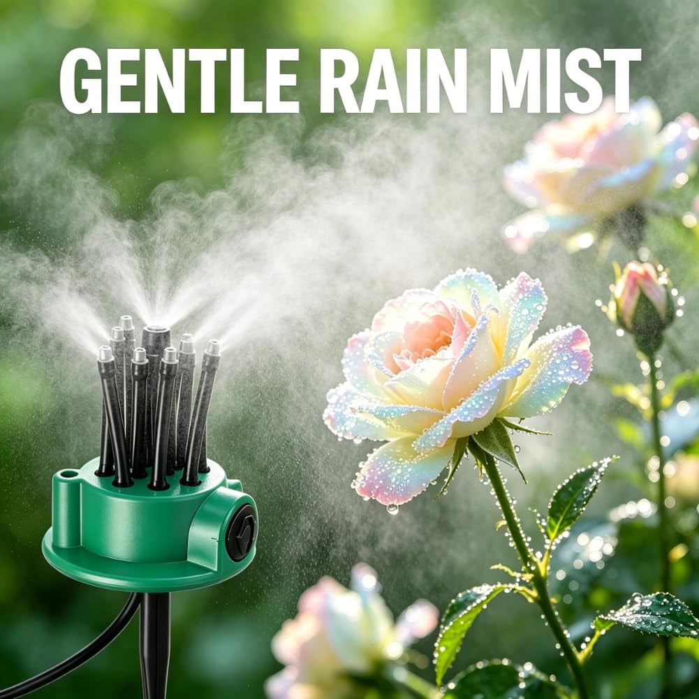 360° Coverage Precision Garden Irrigation Sprinkler with Heavy-Duty Spike Base, Automatic Rotating Lawn Sprinkler, for Yard, Lawn Sprinkler