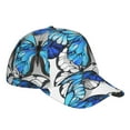thumbnail image 3 of Haiem Blue and White Butterflies Baseball Cap Dad Hat Cotton Soft Adjustable Fashion Hats for Men Women Unisex Style Headwear, 3 of 9
