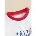 thumbnail image 6 of Musuos Infant Baby Boy 4th of July Romper 3M 6M 12M 18M 24M Letter Star Embroidery Short Sleeve Round Neck Jumpsuit Summer Playsuit, 6 of 9