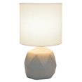 thumbnail image 2 of All the Rages LT2060-WHT Simple Designs Geometric Concrete Lamp, White, 2 of 6
