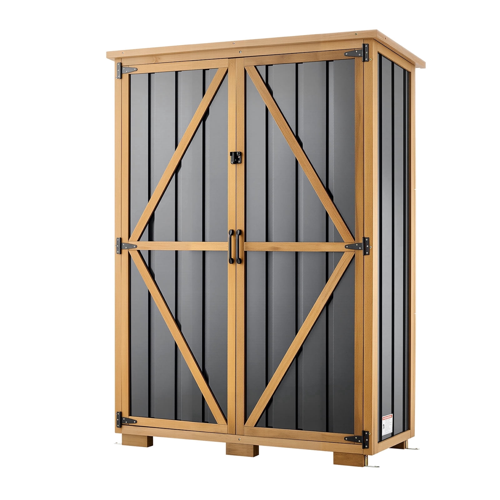 Hanover Outdoor 4.9 ft. x 4 ft. Wooden Trash Bin and Recyclables