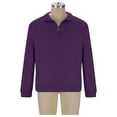 thumbnail image 5 of RRMuAzgs Men's Quarter Zip Up Pullover Long Sleeve Casual Sweatshirt Lightweight Stand Up Collar Solid Color Sweaters, 5 of 6