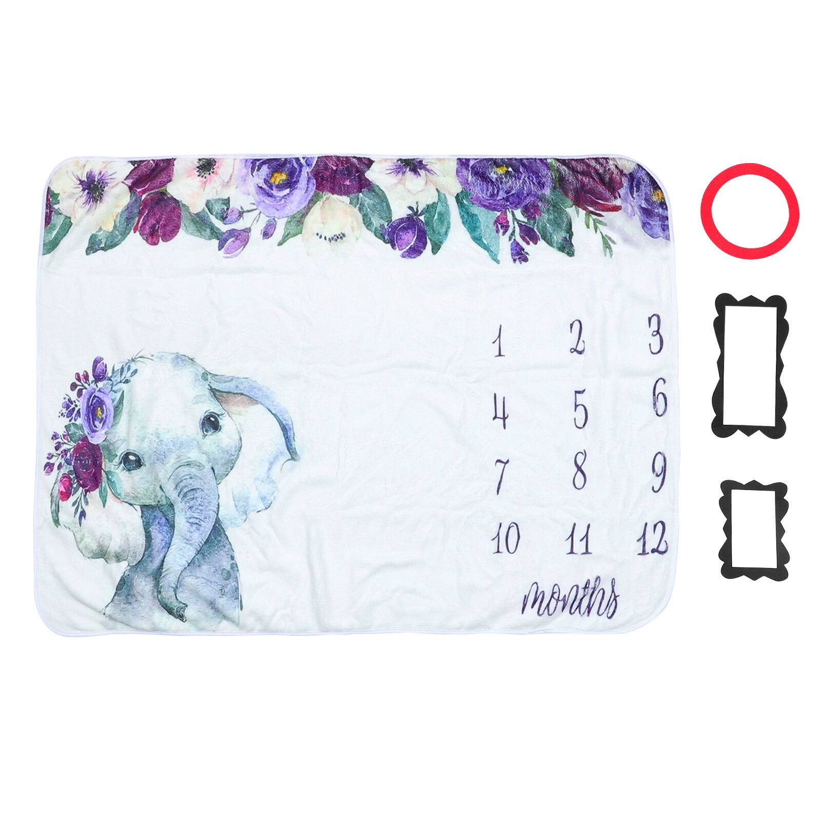 Newborn Baby Milestone Blanket Monthly Growth Milestones Blanket Photo