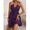 Purple, variant on Womens Purple Sleeveless Ruched Halter Neck Ruffle Hem Mini Dress
