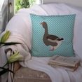 thumbnail image 3 of Carolines Treasures BB8071PW1414 Toulouse Goose Blue Check Fabric Decorative Pillow, 14 x 14 in., 3 of 4