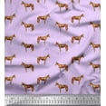 thumbnail image 1 of Soimoi Purple polyester Crepe Fabric Horse & Dot Animal Fabric Prints By Yard 52 Inch Wide, 1 of 3