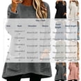 thumbnail image 5 of Bixock Fall/Winter Women Maternity Fleece Tops Long Sleeve Shirts V Neck Loose Pregnant Casual Blouse with Pockets Soft Breathable Warm Daily Wear Maternity Clothings, 5 of 6
