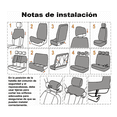 thumbnail image 5 of Fundas De Asiento  Universales Comfort Car Covers 9 Piezas Malubero Gris, 5 of 5