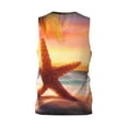 thumbnail image 2 of Rocae Starfish Sunset Sea Beach for Men's Basketball Jersey Lightweight and Breathable Athletic Tank Top,Quick-Drying Sports Jersey, 2 of 9