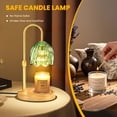 thumbnail image 7 of BEEPRINCESS Candle Warmer Lamp, 2/4/8H Timer, Dimmable, Adjustable Height, Green Glass Shade, 2 Bulbs, 7 of 7