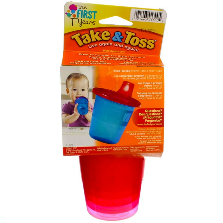 oz★親子セット The First Years Take & Toss Sippy Cups, Spill Proof, 7 oz, 6 Ct