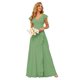 thumbnail image 1 of Vestido de dama de honor TIRAS con cuello en V y gasa con volantes, talla grande 20W, 1 of 7