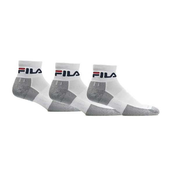 FILA - Fila Unisex 3-Pack Super Performance Drymax Quarter Length Sock ...