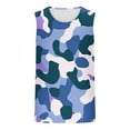thumbnail image 4 of ZCFZJW Men Fashion Tank Tops Casual Tie Dye Camouflage Print Summer Sleeveless Round Neck Quick Dry Beach Hawaiian Shirts Loose Soft Athletic Tees Vest Blue L, 4 of 4