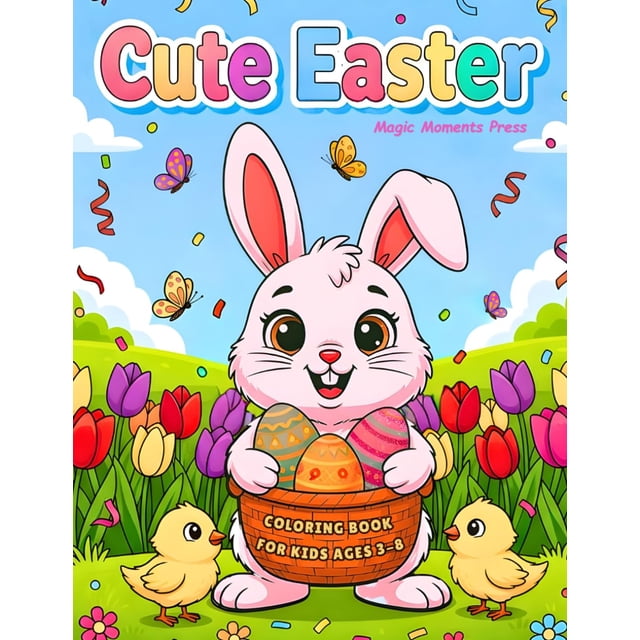 Libro para colorear de Pascua para niños de 3 a 8 años