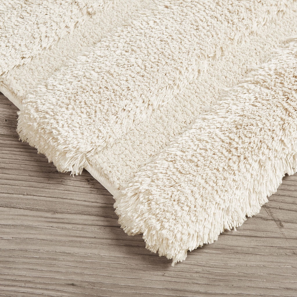 MAYEERTY Shag Bath Rug, Non Slip Bath Mat for Bathroom, 24"x58", Wheat, Machine Wash