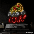 thumbnail image 4 of Craftnamesign Pizza Is Love LED Neon Sign, Pizza Italian Restaurant Decor, 4 of 4