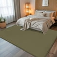 thumbnail image 5 of Olive Green 5x7 Area Rugs, Farmhouse Solid Green Color Modern Art Non-Skid Rubber Backing Large Rectangle Rugs - Living Room Bedroom Home Office, Indoor Floor Mat Carpets Washable Rug, 5 of 9