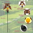 thumbnail image 4 of Solar owl Garden Light Outdoor, Owl Decor Metal Stakes Lights, Crackle Glass Light for Garden Lawn Pathway Yard Decortions, 4 of 7