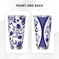 thumbnail image 3 of Fuzoiu Blue And White Porcelain Pattern Print 20oz Tumbler, Stainless Steel Vacuum Insulated Car Cup, Insulated Coffee Mug,Travel Mug with Lid,Thermal Cup for Outdoor-Straw Three-piece Set, 3 of 8