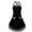 Black, variant on Sunjoy Tech Women Cute Bowknot Decor Pocket Apron Plaid Print Splicing Adjustable Lace-up Kitchen Flirty Apron Mother Day Gift