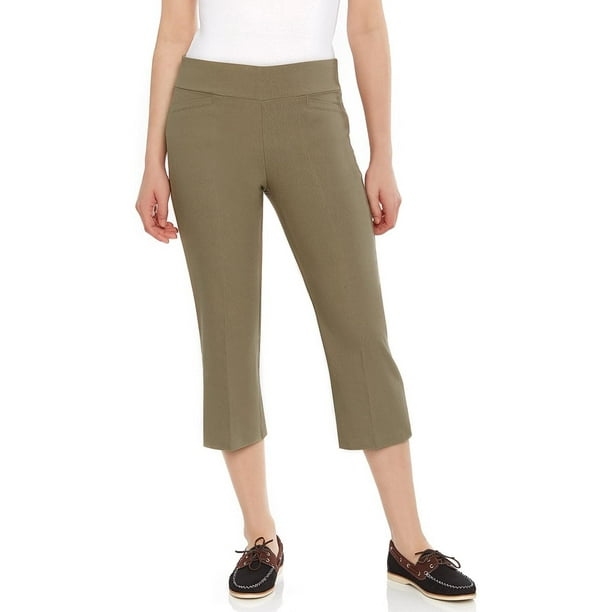 Leveret Womens Pants Pull on Comfort Fit Dress Capri Pants Size 4