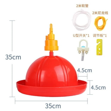 ITSELFER 1 Set Chicken Feeders And Waterers Quail Watering System Waterproof Chicken Feeder Poultry Waterer Chicken Water Bowl Automatic Poultry Waterer For Chickens