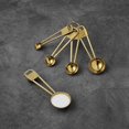 thumbnail image 5 of 5 Pcs Stainless Steel Measuring Spoon Set Nesting Kitchen Measuring Tools Golden, 5 of 6