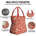 thumbnail image 3 of Red Strawberry Plants Fruit Drawstring Lunch Bag Women - Drawstring Lunch Bag Insulated for Work Office - Stain-Resistant Large Lunchbags for Women with Multi-Pockets, 3 of 6