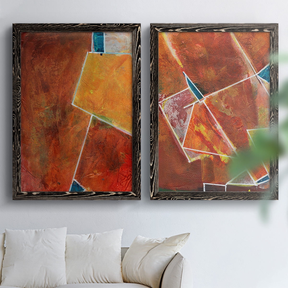 Primary Connection I - Premium Framed Canvas 2 Piece Set - Ready to Hang