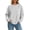 White, variant on Chbgutlmr Womens Tops Long Sleeve Crew Neck Oversized T-Shirts with Pocket Casual Loose Fall Solid Color Basic Tops