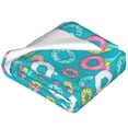 thumbnail image 2 of Salouo Donut Print Bed Blankets,Flannel Blanket Comfortable Air Conditioning Blanket Lightweight Blanket for Sofa Bed Travel & Couch -50"x40", 2 of 8