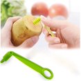 thumbnail image 5 of Rebanador en espiral verde, cortador portátil de zanahoria, patata y pepino, utensilios de cocina Manual, herramienta de guarnición de plástico para fruta, 5 of 5