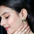 thumbnail image 5 of Rosec Jewels Certified Lab Grown Emerald Teardrop Earrings for Women (AAAA Quality) - Ready to Gift with Jewelry Box, 18K Yellow Gold, 5 of 8