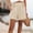 Beige, variant on USSUMA Plus Size Shorts Solid Color Pleated Elastic Band Comfortable And Fashionable with Pocket High Waist Beach Shorts Soft Shorts Straight Pants Linen Relaxed Fit Summer Shorts Beige L