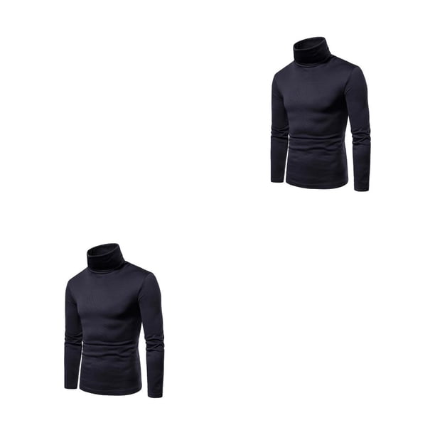 Qarigey Camisa térmica para hombre Jersey de cuello alto Ropa interior de invierno para el hogar Type1 NO1