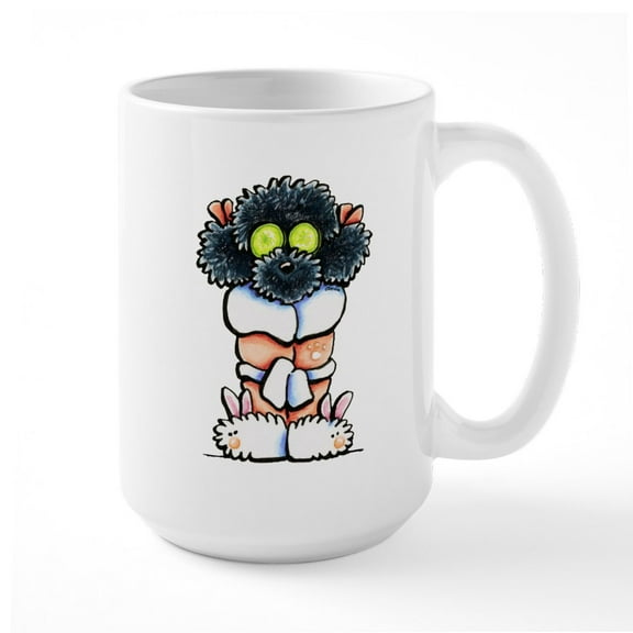 CafePress - Spa Poodle Mugs - 15 oz Ceramic Large White Novelty Mug