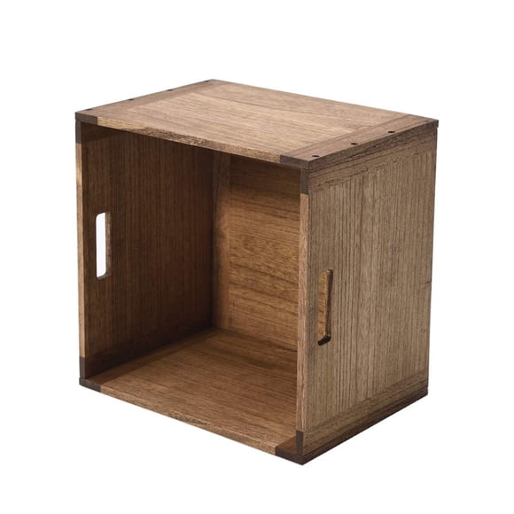 KIRIGEN Stackable Wood Storage Cube /Basket/ Bins Organizer for Home Books Clothes Toy Modular Open Cubby Storage System - Office Bookcase